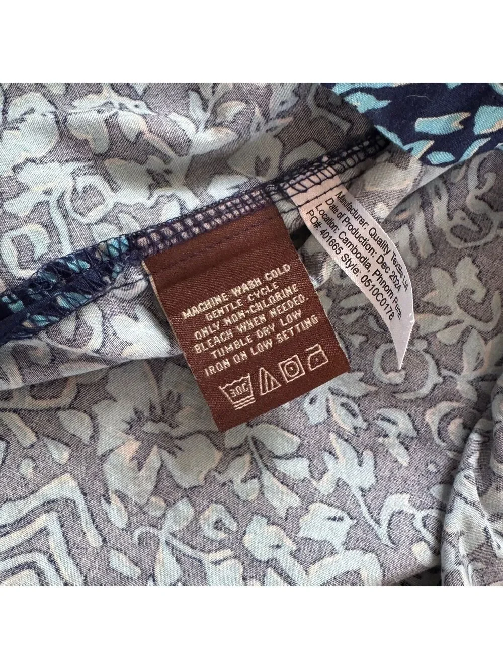 COOKE STREET Honolulu Hawaiian Shirt Men L Blue Hibiscus Floral Tribal Cotton